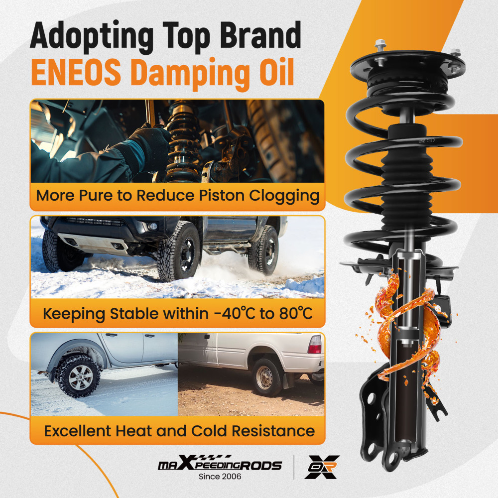 MaXpeedingrods 1 Pair Front Shock Struts Assy compatible for Ford Fusion 2013-2019