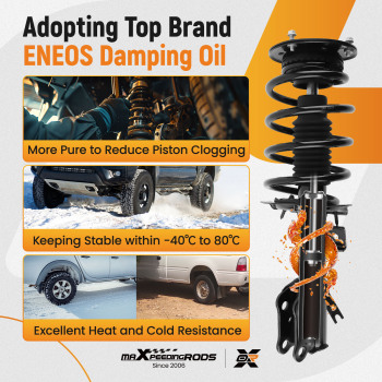 MaXpeedingrods 1 Pair Front Shock Struts Assy compatible for Ford Fusion 2013-2019