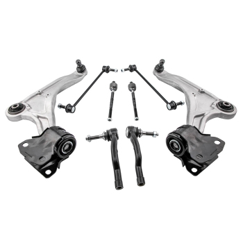 10x Front Struts Control Arms Inner Tie Rods for 2013-2020 compatible for Ford Fusion compatible for FWD