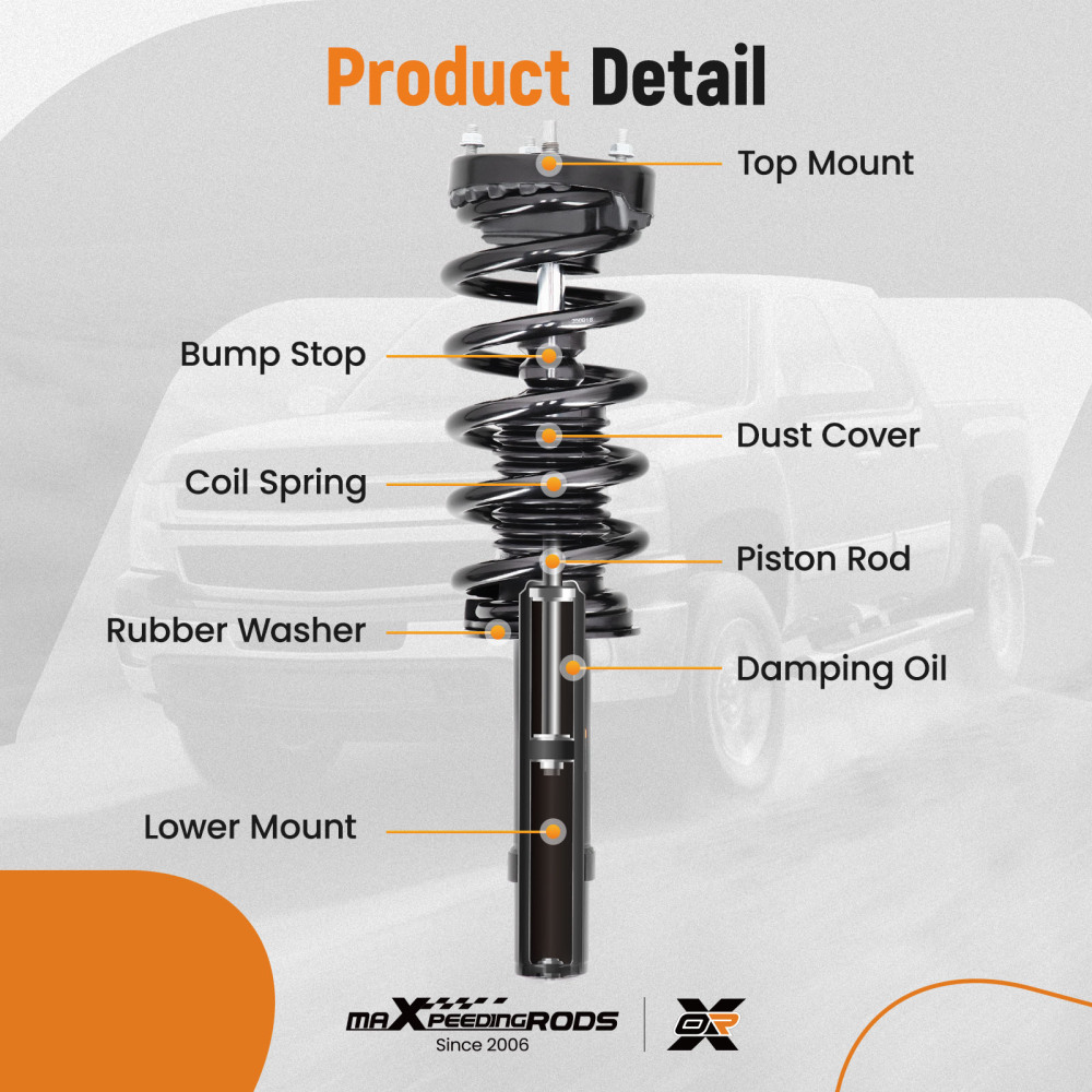 Front OE Replacement Suspension Shock Absorber compatible for Chrysler 300 compatible for Dodge Charger 2012 2013-2019