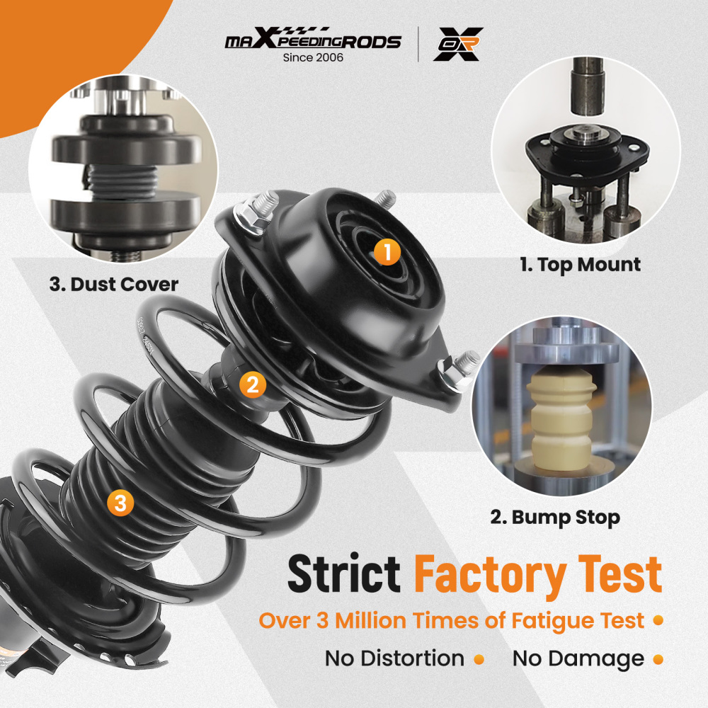 2pcs Front Complete Struts w/ Coil Spring Compatible for Hyundai Elantra 2011-2016 sedan