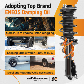 2pcs Front Complete Struts w/ Coil Spring For 2012 compatible for Honda Civic 1.8L L4 DX/EX/LX