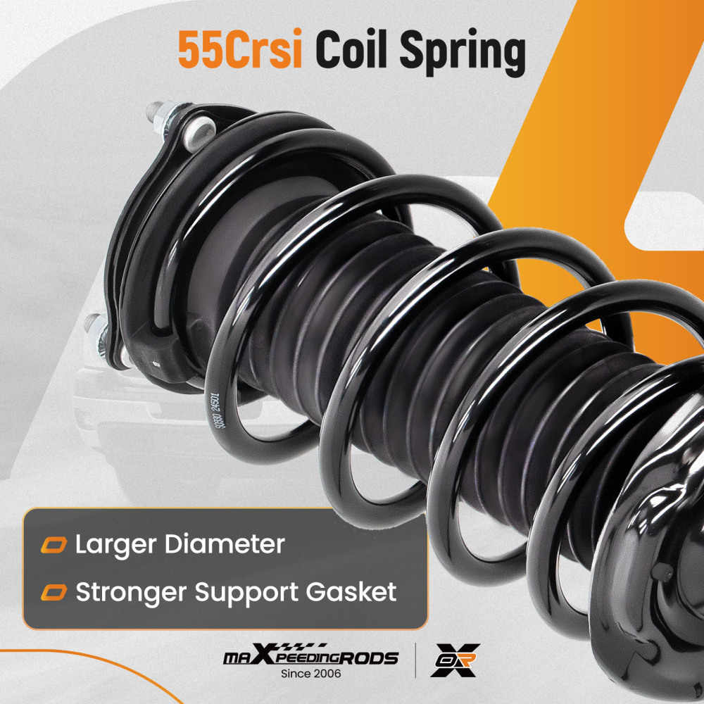 2pcs Front Complete Struts w/ Coil Spring For 2012 compatible for Honda Civic 1.8L L4 DX/EX/LX