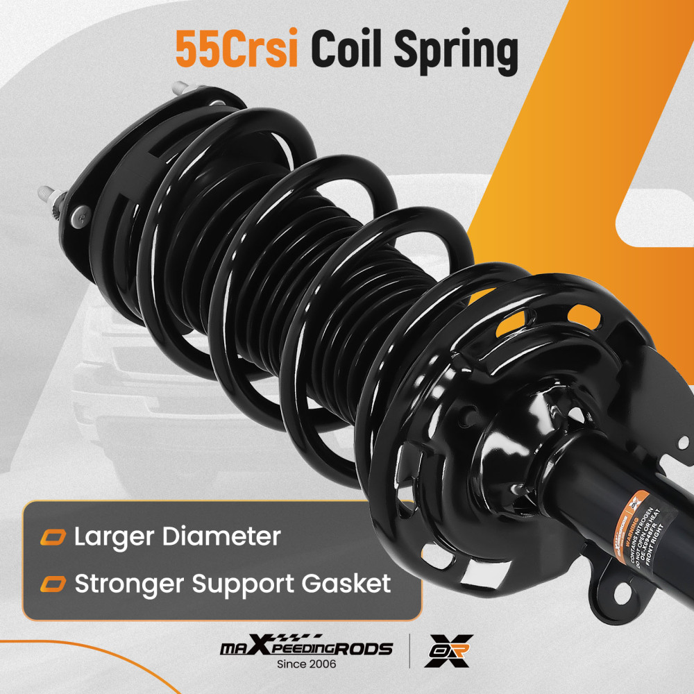 2x Front Complete Struts w/Coil Spring For 2009 2010 2011-2015 compatible for Honda Pilot 3.5L