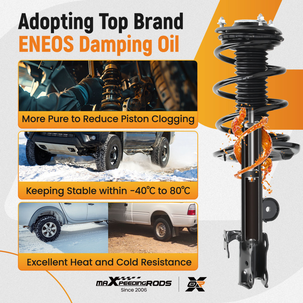 Front Suspension Shock Absorbers compatible for Toyota RAV4 2.5LITER L4 2013-2015 1333524L