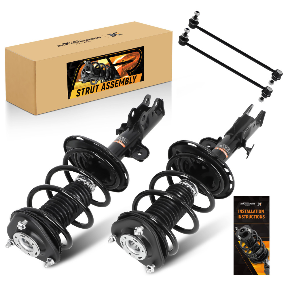 4x Front Complete Struts Sway Bar Links compatible for Toyota RAV4 2013-2018 2.5LITER L4