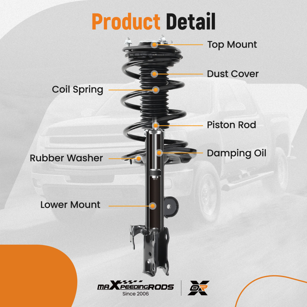 4x Front Complete Struts Sway Bar Links compatible for Toyota RAV4 2013-2018 2.5LITER L4