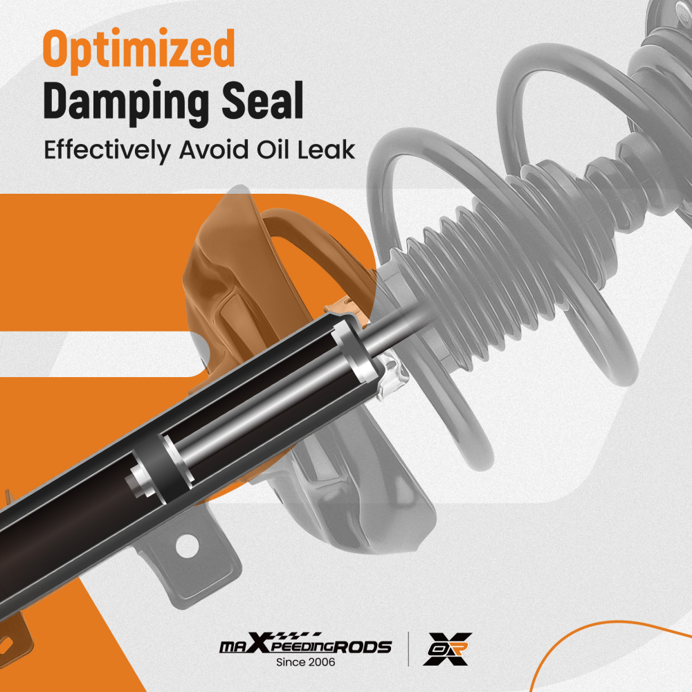 2x Front Complete Strut Spring Assembly compatible for Honda Accord 2013-2017 172970 172971