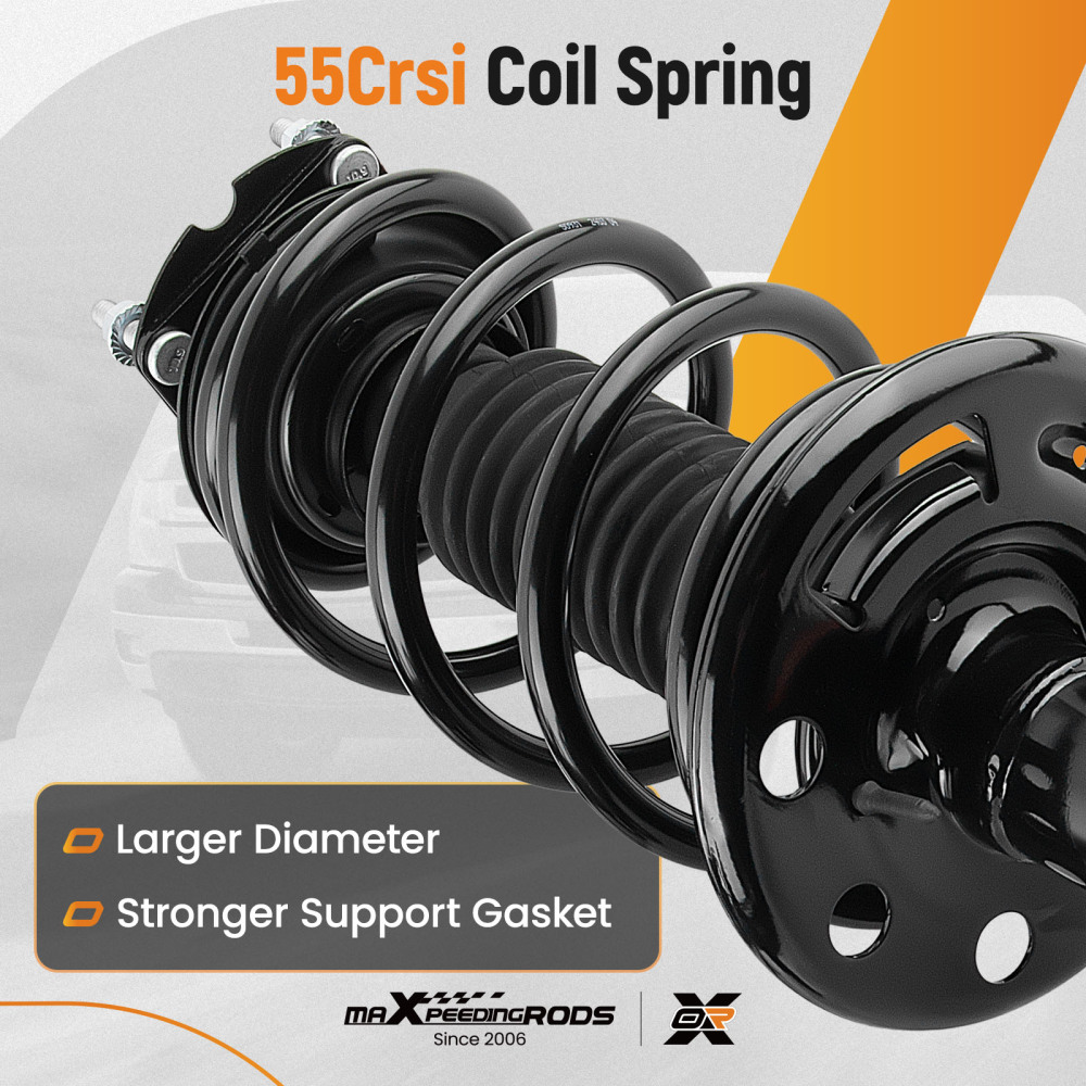 2pcs Front Complete Struts w/ Coil Springs For 2011 2012 2013 compatible for Ford Explorer compatible for FWD