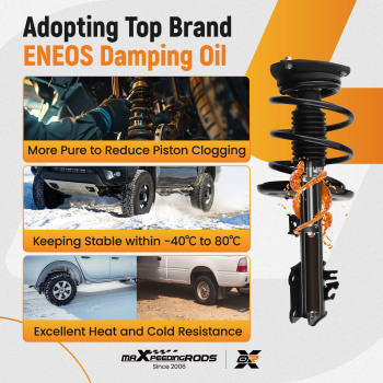 MaXpeedingrods Suspension Front Struts w/ Control Arm Compatible For Nissan Maxima 2009-14