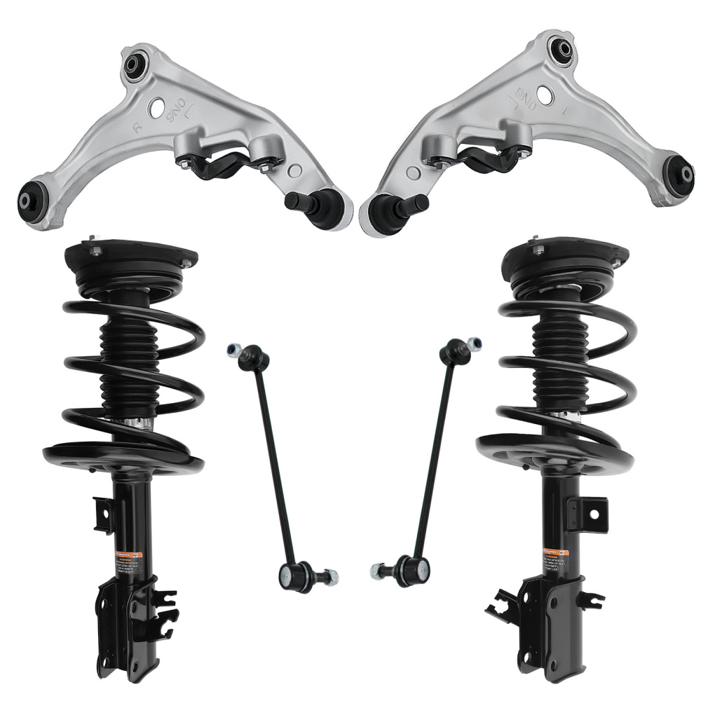 Front Struts Coil Springs + Lower Control Arms compatible for Nissan Maxima 2009-2014 3.5L