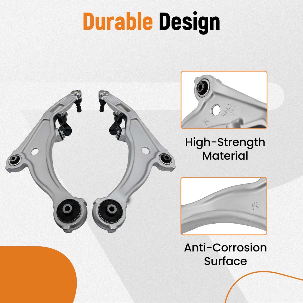 Front Struts Coil Springs + Lower Control Arms compatible for Nissan Maxima 2009-2014 3.5L