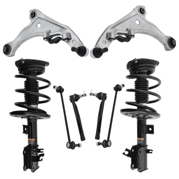 Front Strut w/ Coil Spring + Lower Control Arm compatible for Nissan Maxima 2009-2014 3.5L