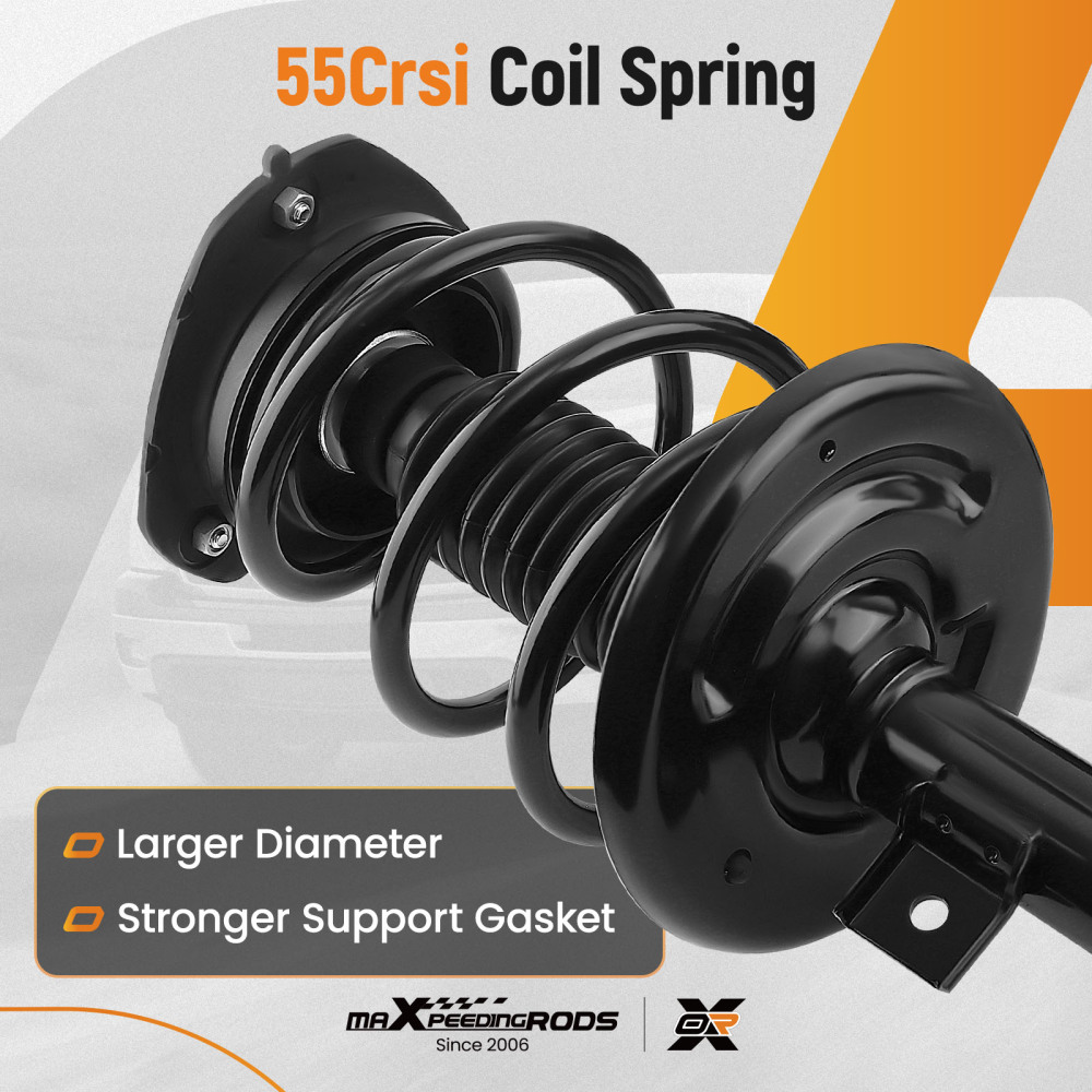 Front Strut w/ Coil Spring + Lower Control Arm compatible for Nissan Maxima 2009-2014 3.5L