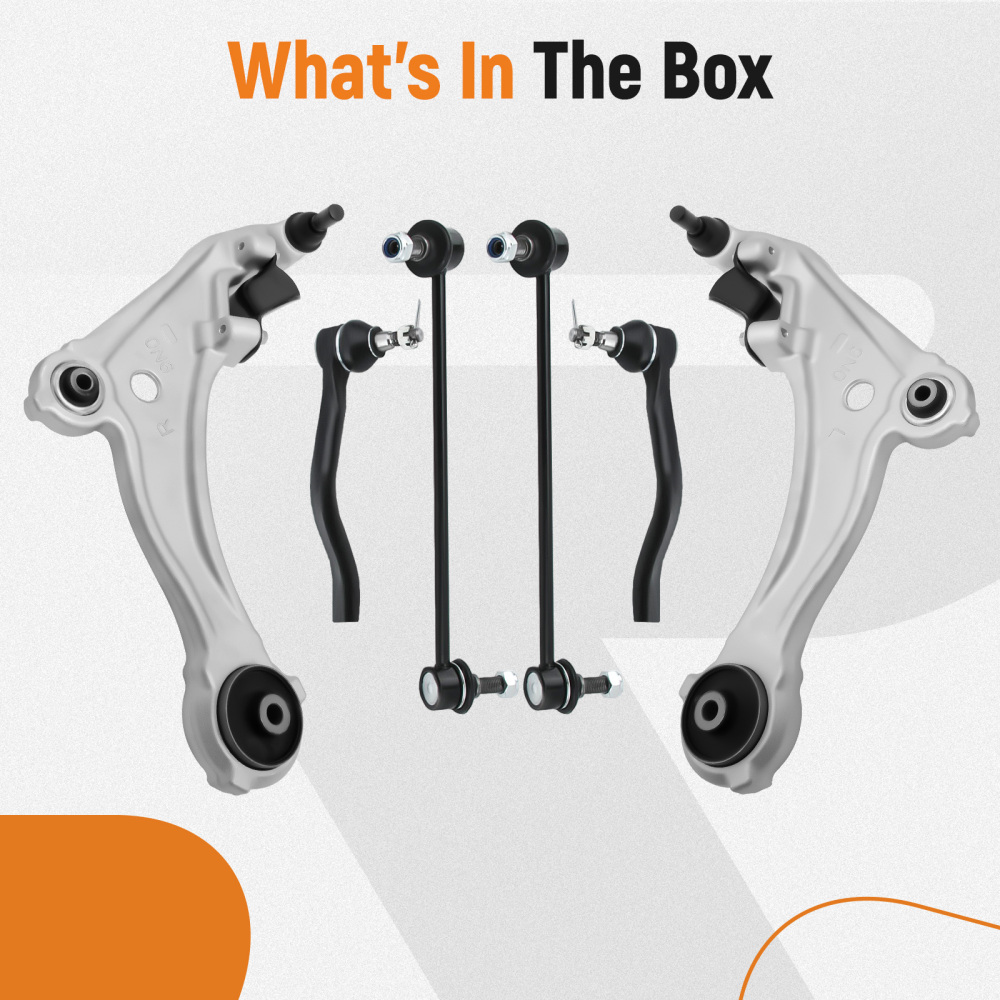 Front Strut w/ Coil Spring + Lower Control Arm compatible for Nissan Maxima 2009-2014 3.5L