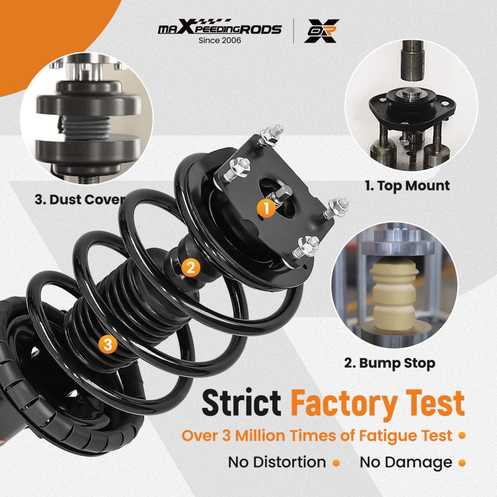 2PCSFront Shock Struts Assembly compatible for Ford Mustang 2011-2014 BASE GT 172540