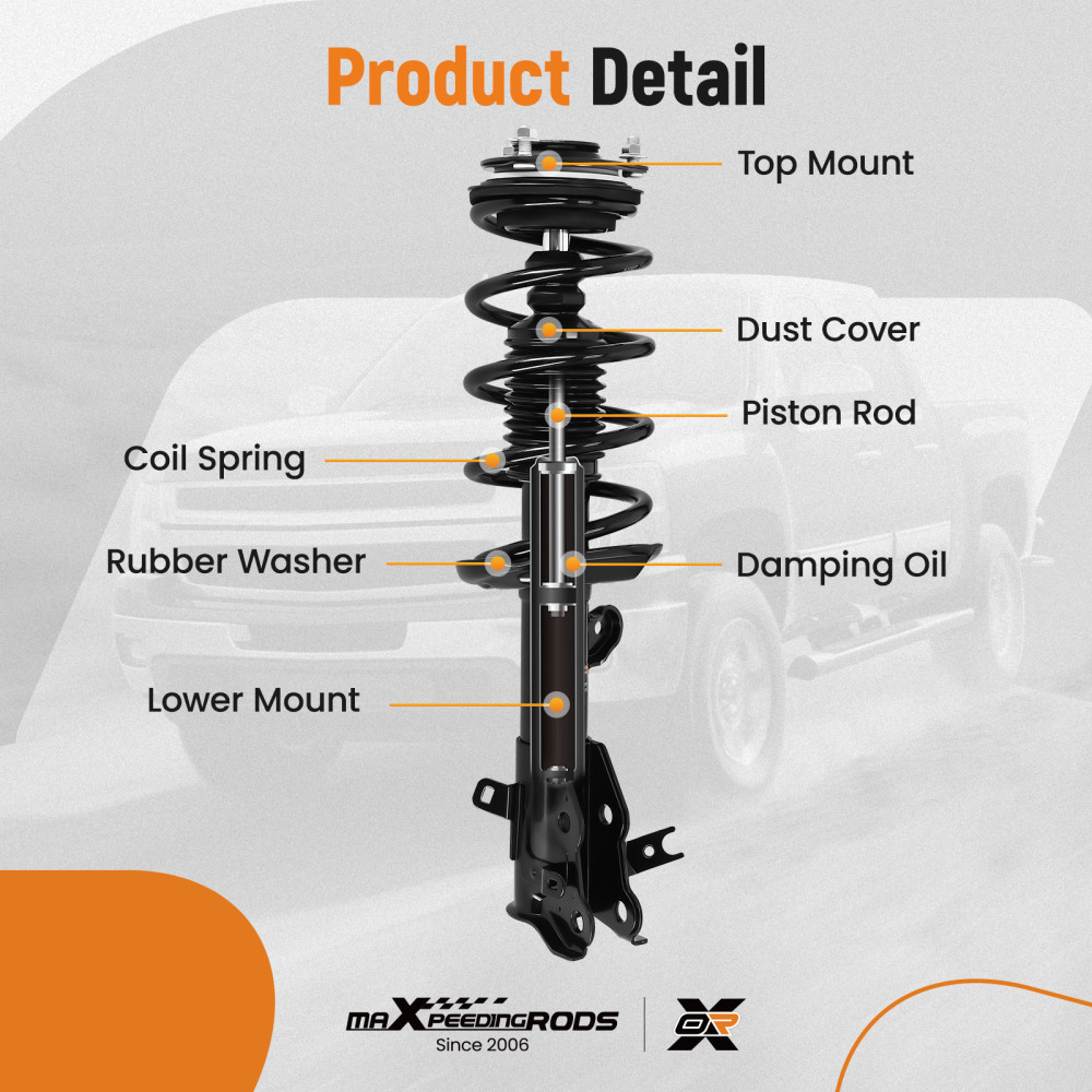 Compatible For Honda Civic 2013-2015 DX/EX/EX-L/HF/LX/Touring Sedan Maxpeedingrods OE Replacement Strut Assembly