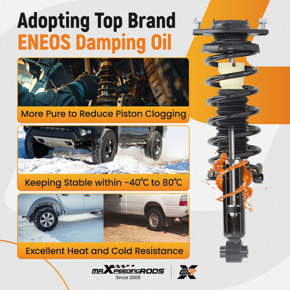 1 Pair Rear Shock Struts Assembly compatible for Subaru Impreza 2008-2011 272696