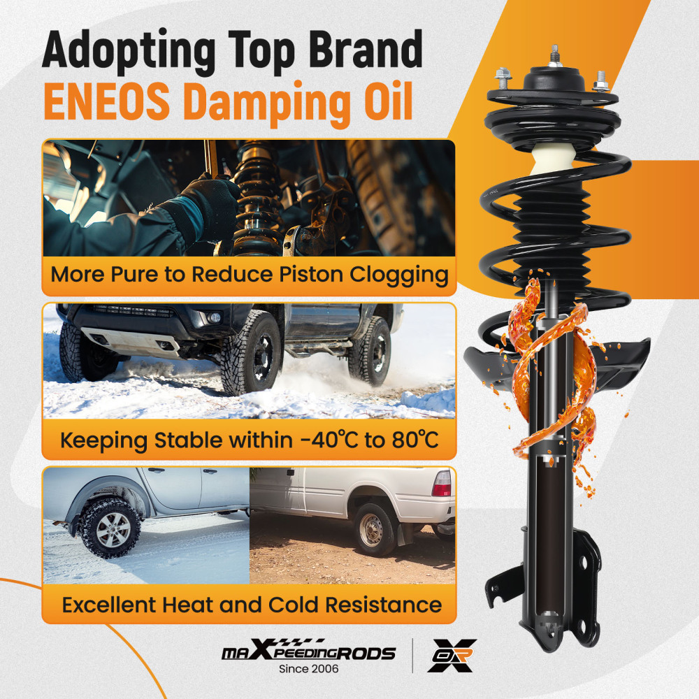 Front Pair Quick Complete StrutsCoil Springs for 2005 2006 2007 compatible for Honda Odyssey