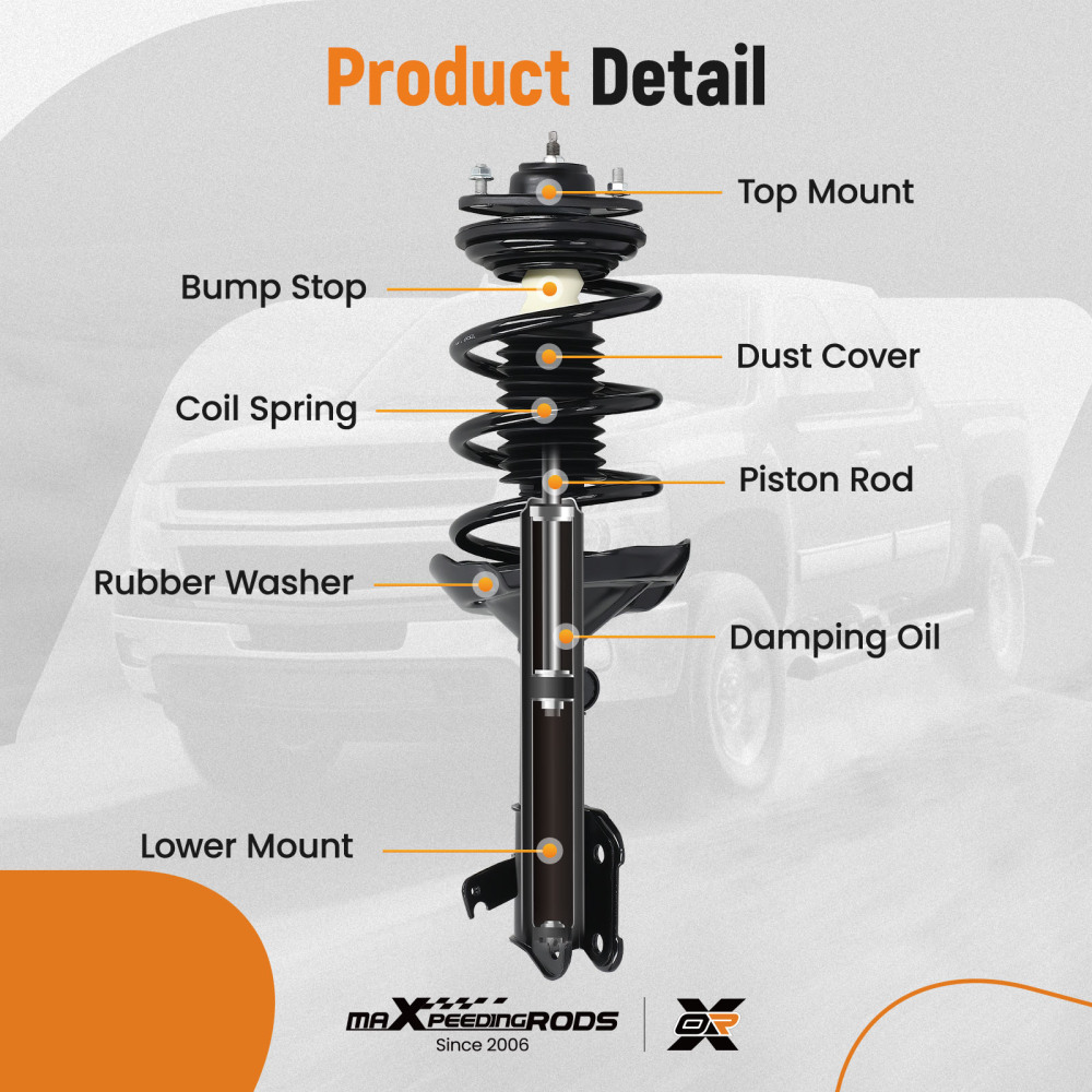 Front Pair Quick Complete StrutsCoil Springs for 2005 2006 2007 compatible for Honda Odyssey