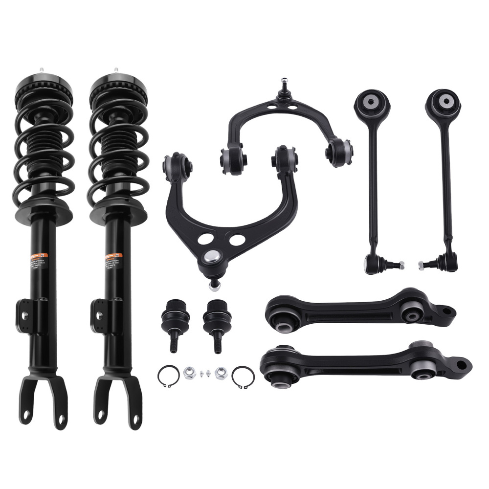 Quick Complete Front Strut Coil Springs + Control Arms compatible for Chrysler 300 11-19