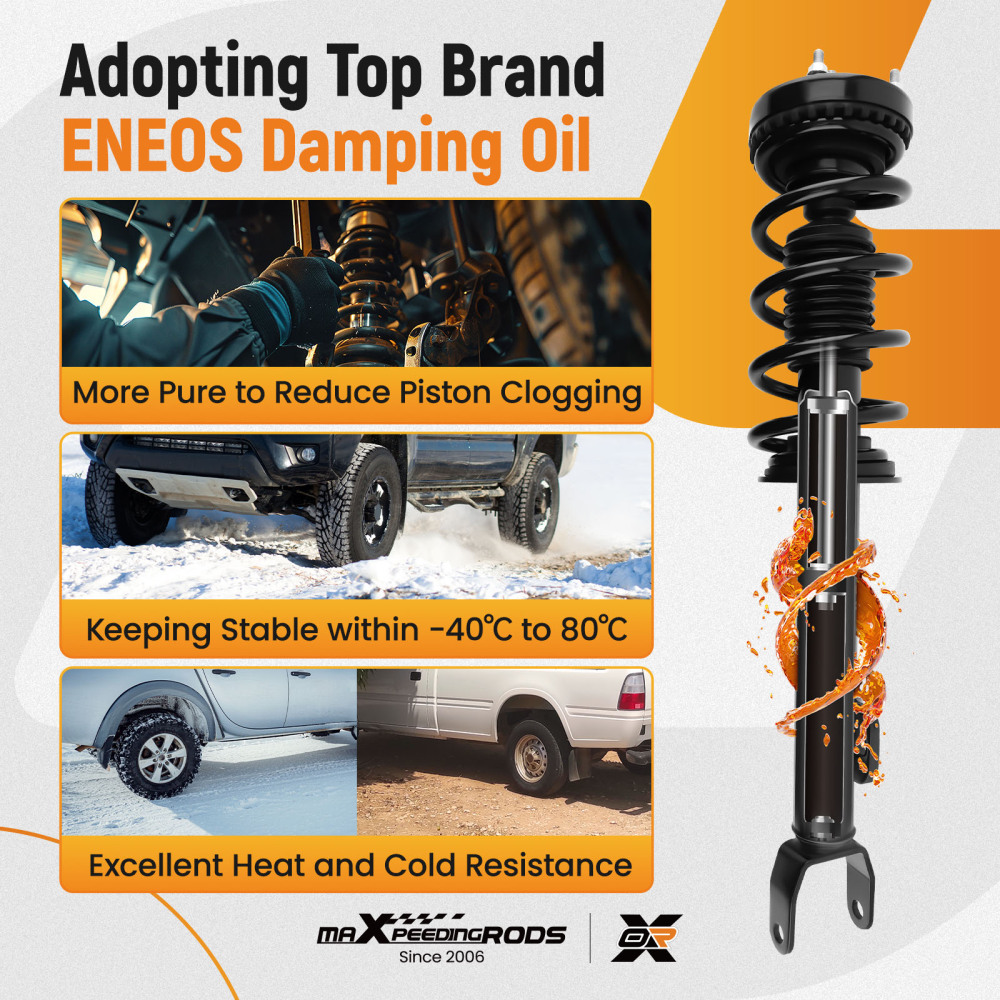 Quick Complete Front Strut Coil Springs + Control Arms compatible for Chrysler 300 11-19