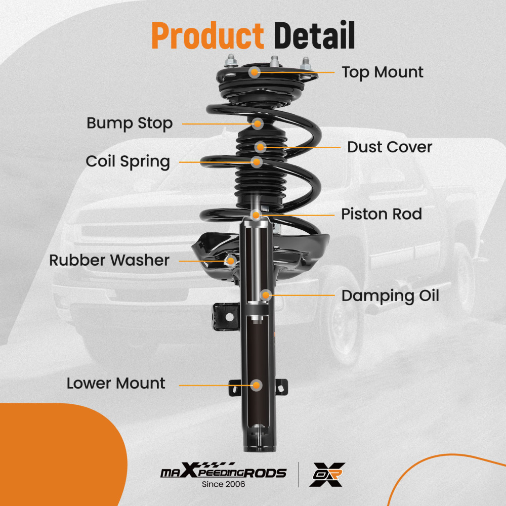 Front Struts w/ Coil Springs compatible for Honda Accord 2013 2014 2015 2016 2017 3.5L V6