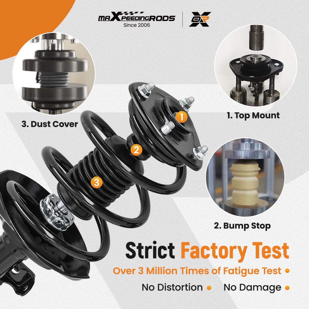 4pcs Front StrutsSway Bar Link compatible for Honda Accord 2013-2017 3.5L 272971 272970