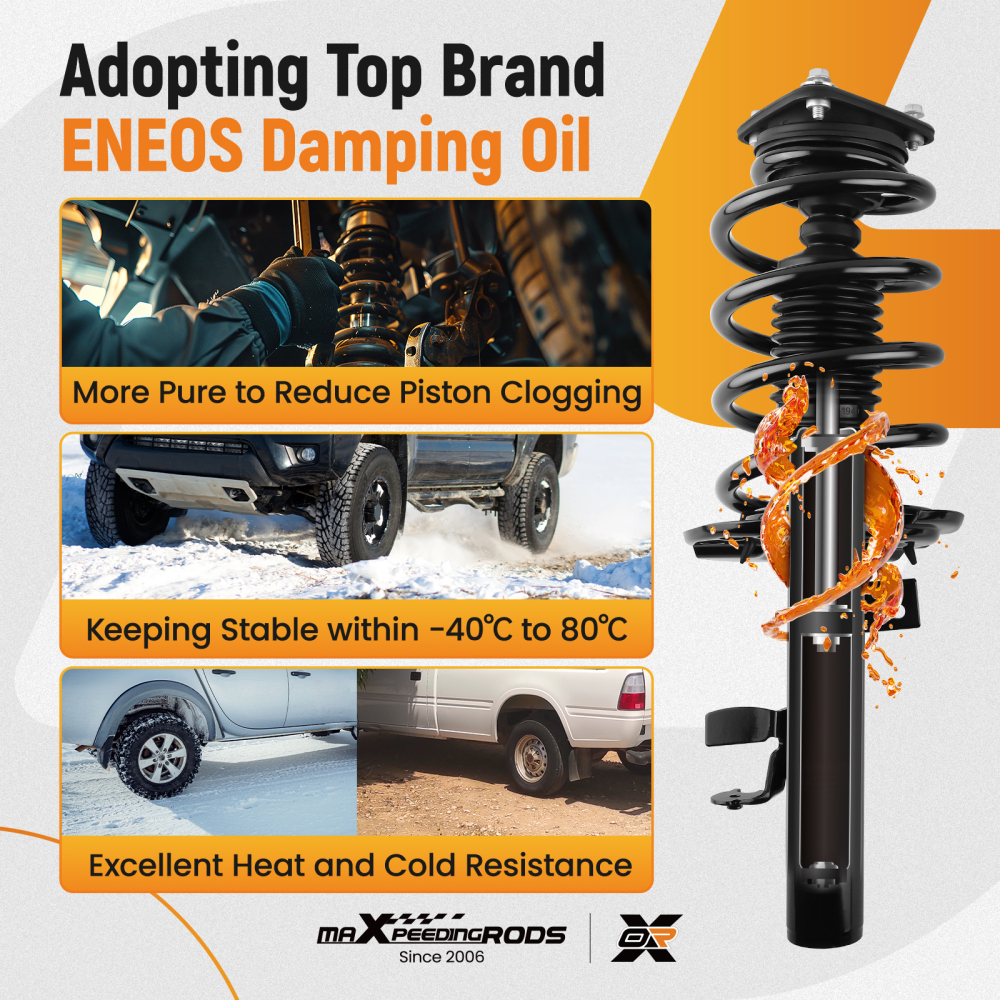 Front Complete Struts w/ Coil Spring Assembly For 2014-2018 compatible for Ford Transit Connect