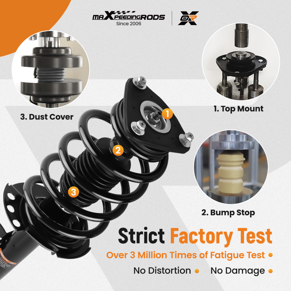 Front Complete Struts w/ Coil Spring Assembly For 2014-2018 compatible for Ford Transit Connect