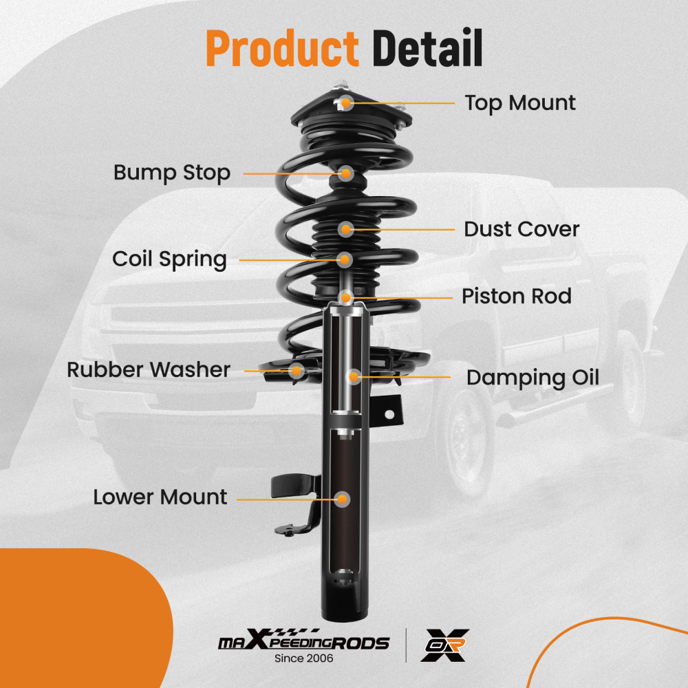 Front Complete Struts w/ Coil Spring Assembly For 2014-2018 compatible for Ford Transit Connect