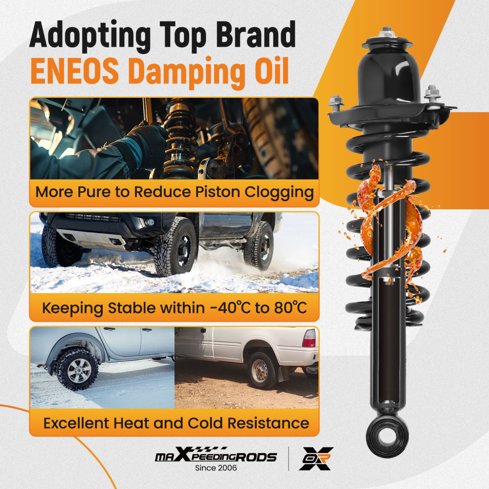 Rear Suspension Shock Absorber Assembly compatible for Toyota Corolla 2014-2019 1.8LITER L4