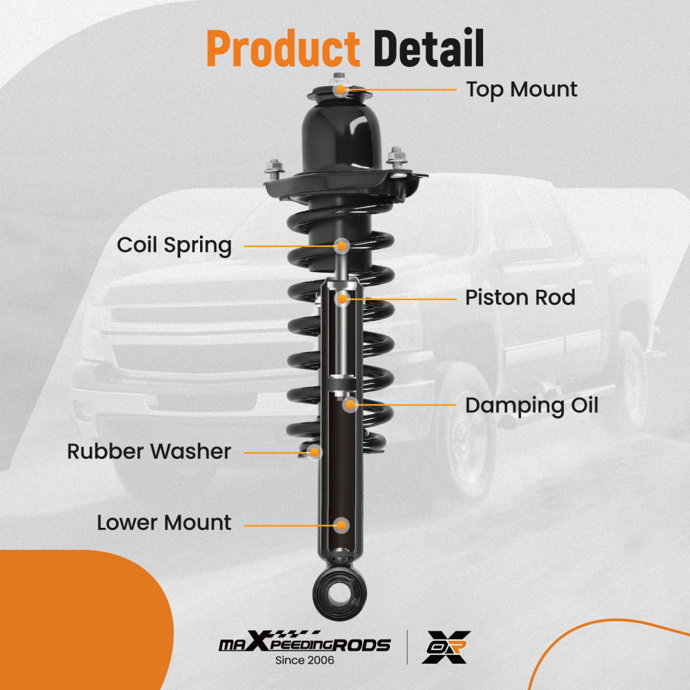 Rear Suspension Shock Absorber Assembly compatible for Toyota Corolla 2014-2019 1.8LITER L4