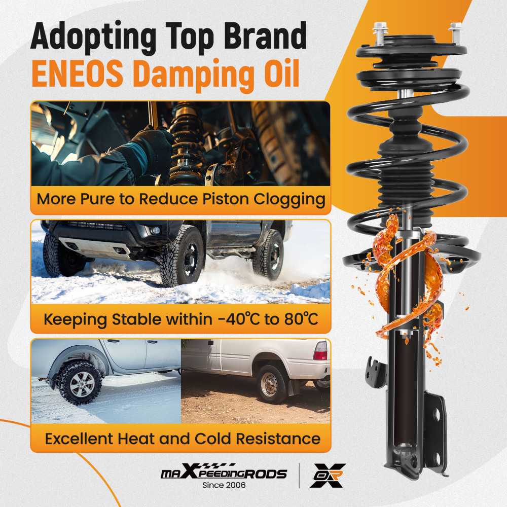 Front Suspension Shock Absorbers For 2014 2015-2019 compatible for Toyota Corolla 1.8LITER L4