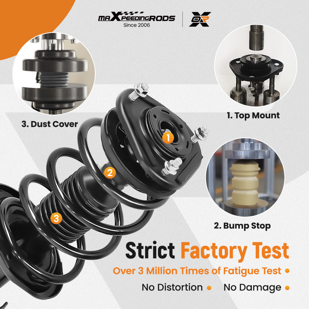 8pc Front Struts w/ Coil Spring + Lower Control Arm compatible for Toyota Corolla 2014-2019