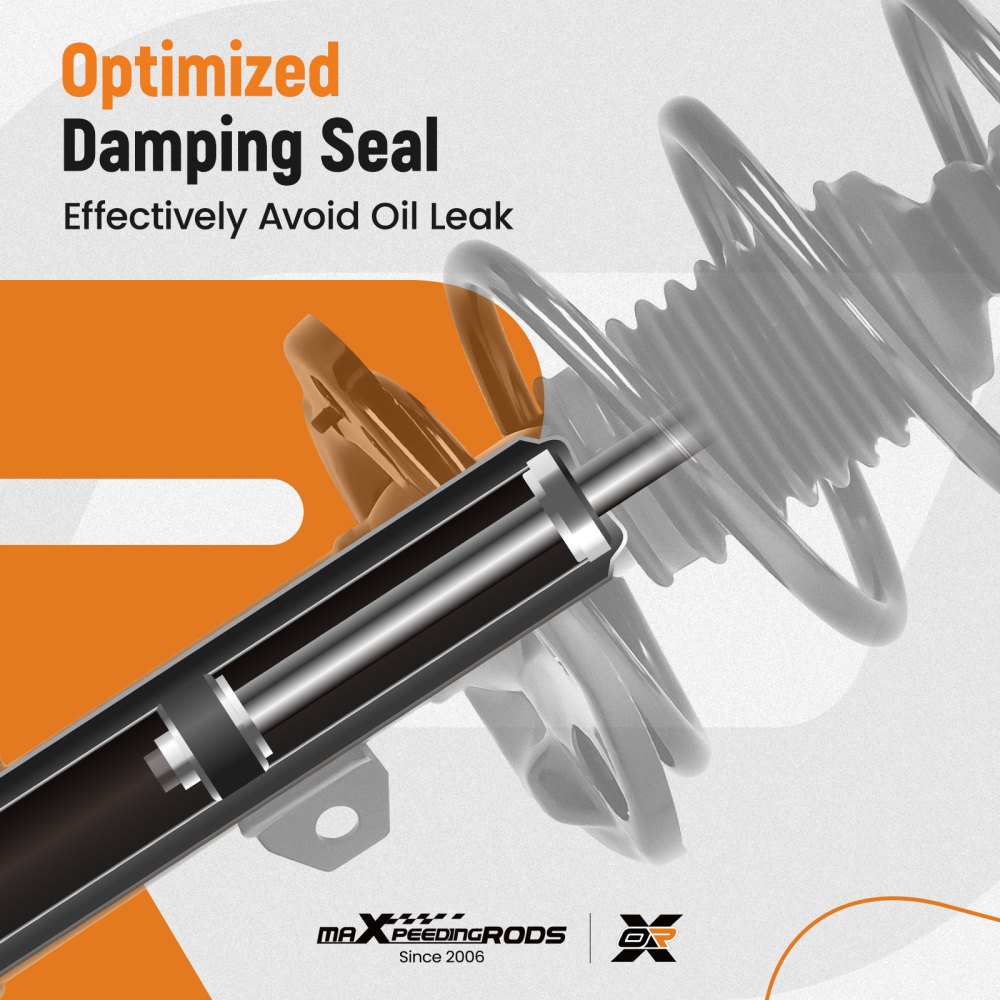 8pc Front Struts w/ Coil Spring + Lower Control Arm compatible for Toyota Corolla 2014-2019