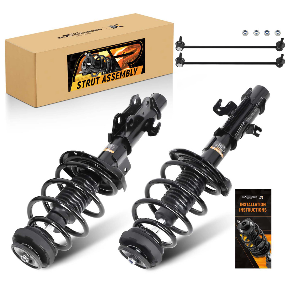 4x Front Complete Struts Sway Bar Links compatible for Chevy Camaro 2013-2015 3.6L