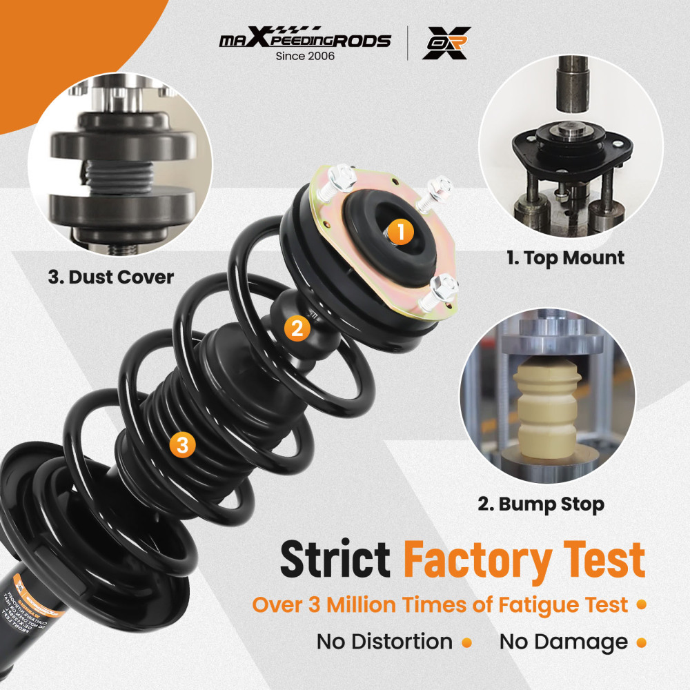 2pcs Front Struts w/Coil Spring Assembly compatible for Ford FIESTA 2011-2013 172525 172524