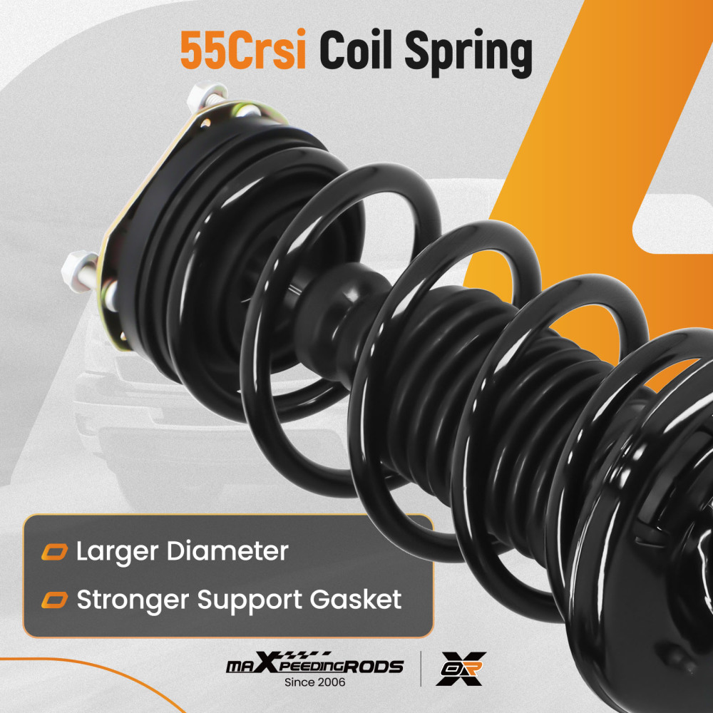 2pcs Front Struts w/Coil Spring Assembly compatible for Ford FIESTA 2011-2013 172525 172524