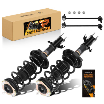 Front Strut w/Coil Spring Sway Bar Link Kit for 2011-2013 compatible for Ford Fiesta K750612