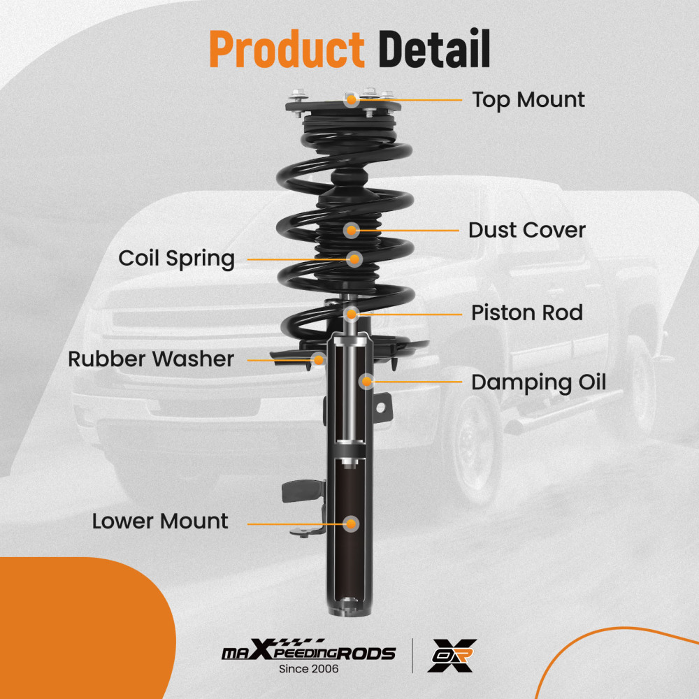 4pcs Front Struts w/Coil Spring Sway Bars Links Kit for 2014-2019 compatible for Ford Escape