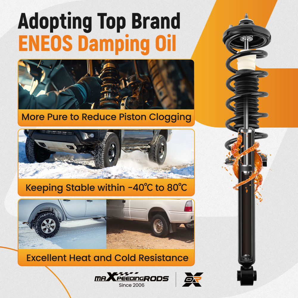 1 Pair- 2x Rear Shock Struts Assembly compatible for ACURA TSX 2004-2008 1723241345794