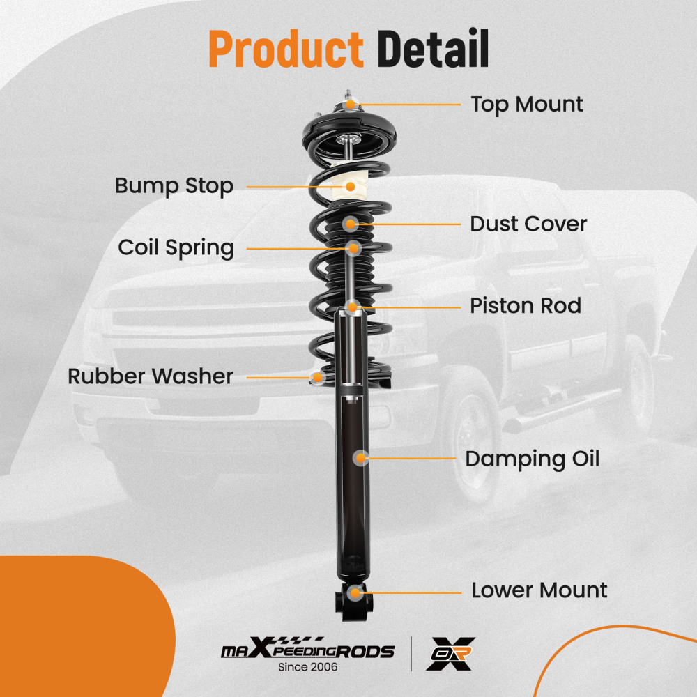 1 Pair- 2x Rear Shock Struts Assembly compatible for ACURA TSX 2004-2008 1723241345794