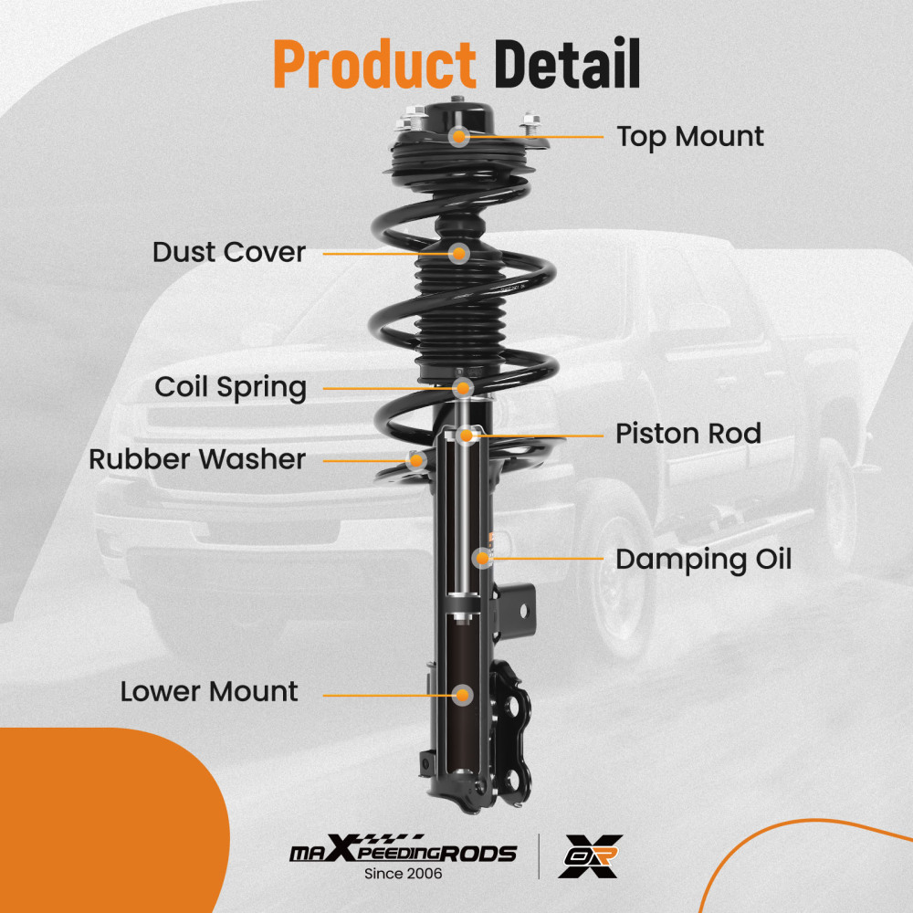 Front Suspension Shock Absorber compatible for Hyundai Sonata 2012 2013 2014 2.4LITER L4