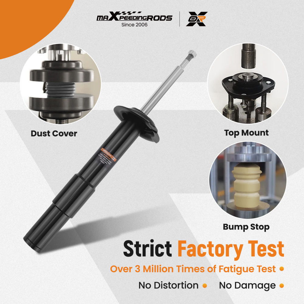 2x AMMORTIZZATORI + CUSCINETTI CUPOLA ANTERIORE compatibile per BMW SERIE 5 E60 E61