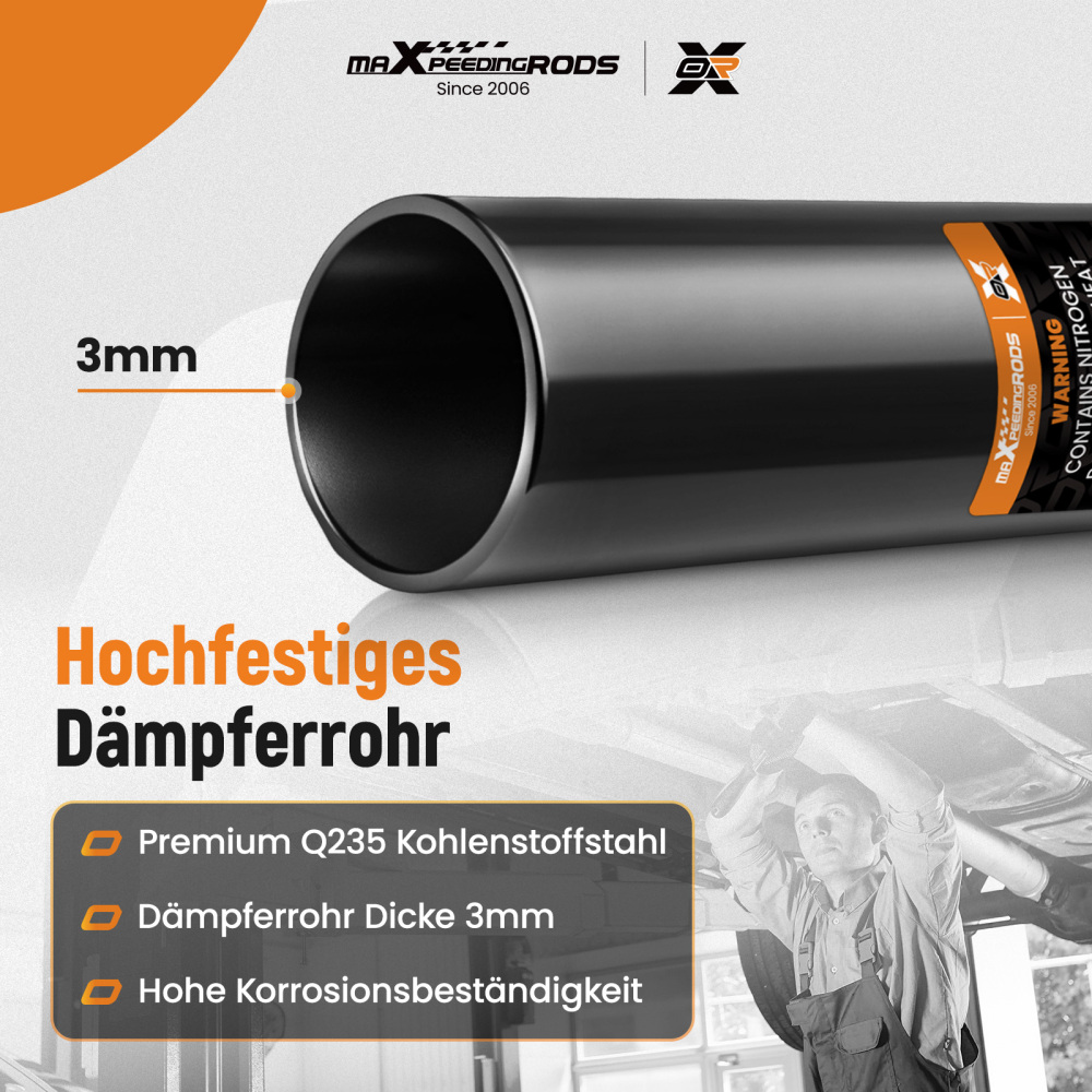 2x AMMORTIZZATORI + CUSCINETTI CUPOLA ANTERIORE compatibile per BMW SERIE 5 E60 E61