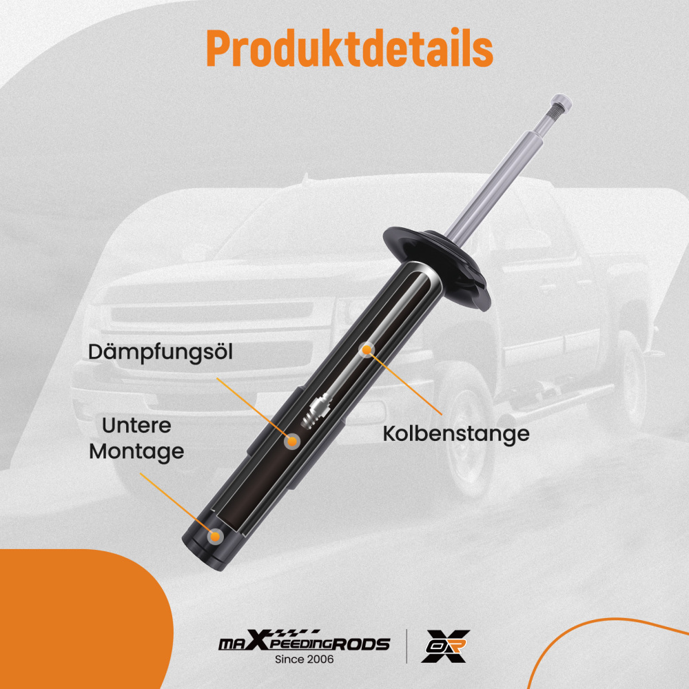 2x AMMORTIZZATORI + CUSCINETTI CUPOLA ANTERIORE compatibile per BMW SERIE 5 E60 E61