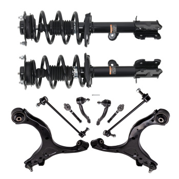 10pcs Front Struts w/ Coil Spring + Lower Control Arms compatible for Kia Sorento 2011-2013