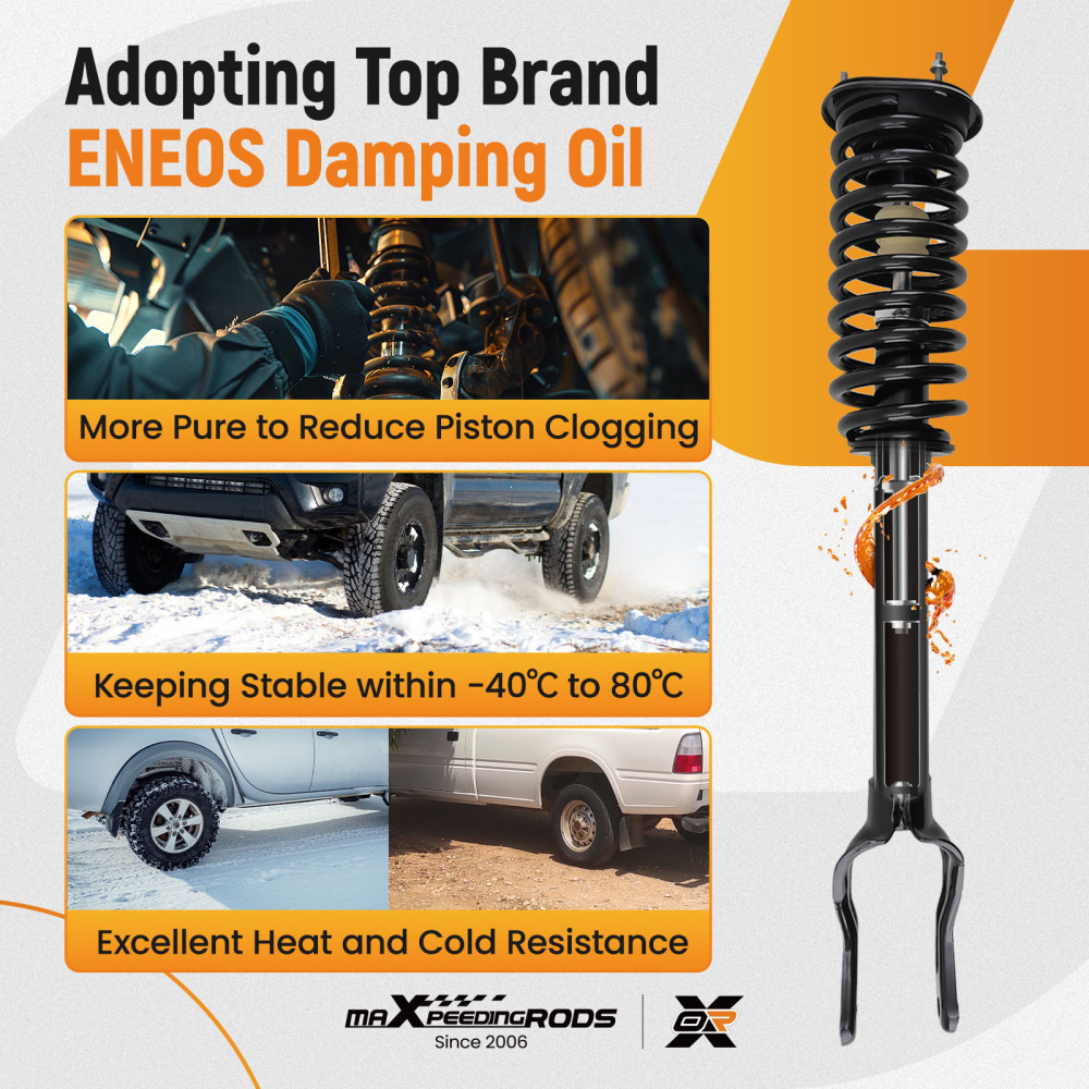 Front Left + Right Strut Spring compatible for JEEP GRAND CHEROKEE 5.7L 3.6L RWD 2011-2013