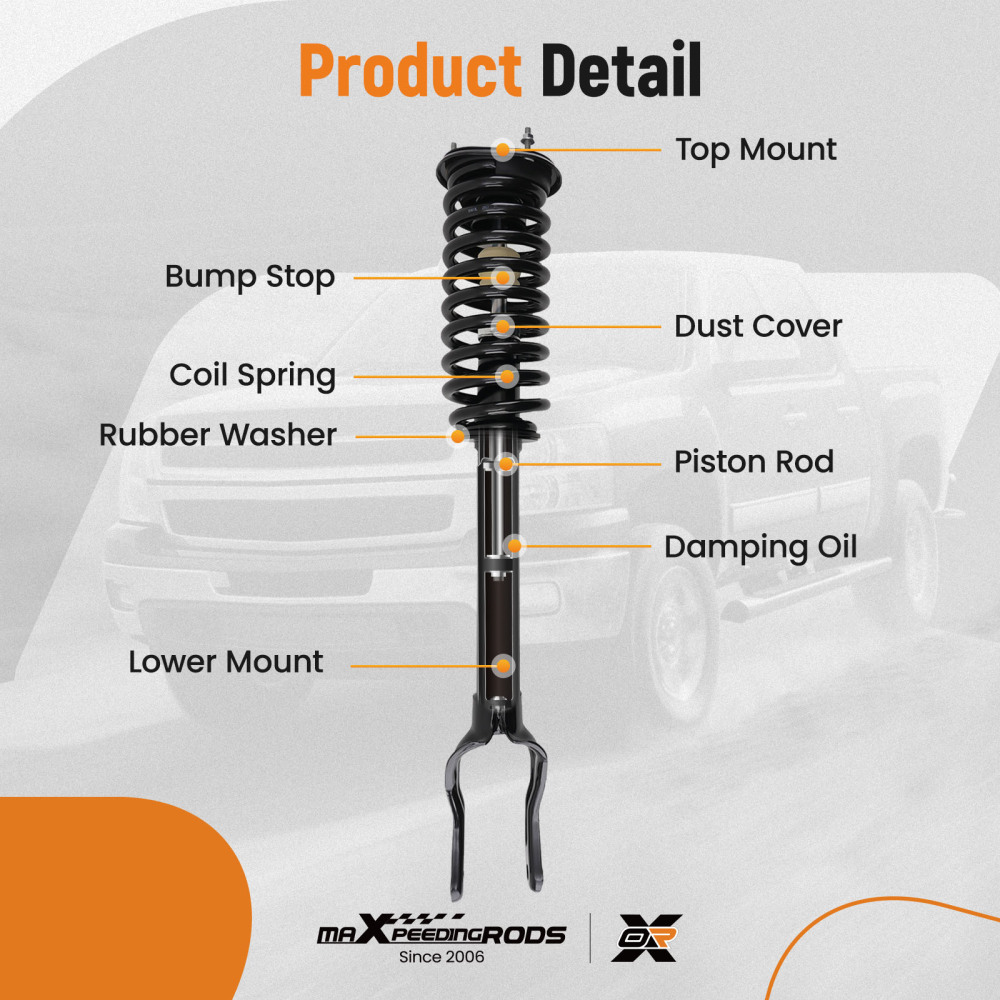 Front Left + Right Strut Spring compatible for JEEP GRAND CHEROKEE 5.7L 3.6L RWD 2011-2013